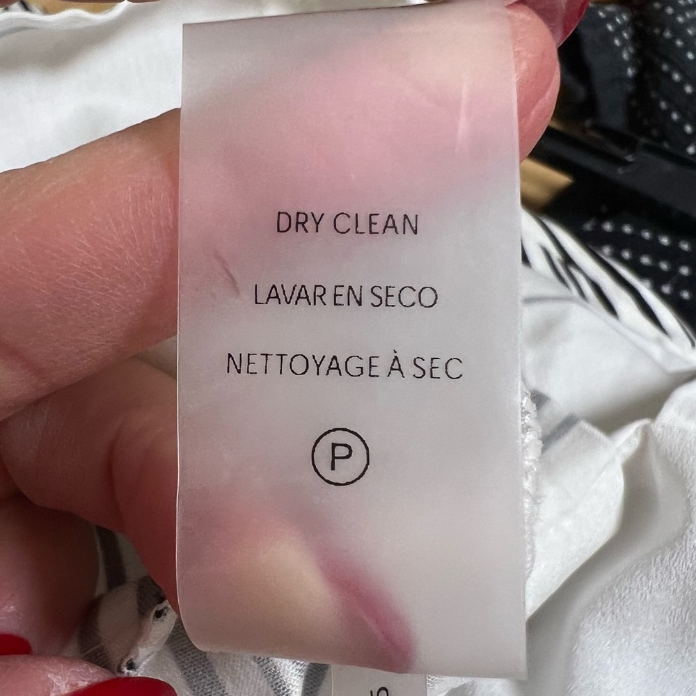 Karl Lagerfeld Paris Chevron Striped Belted Midi Dress Black & White Size 6 NWT - Picture 14 of 14